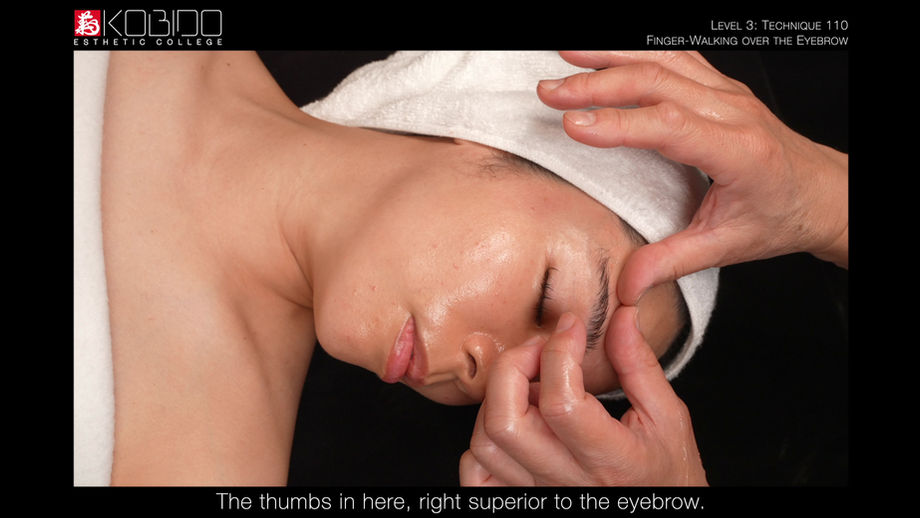 Technique 110: Finger-Walking over the Eyebrow